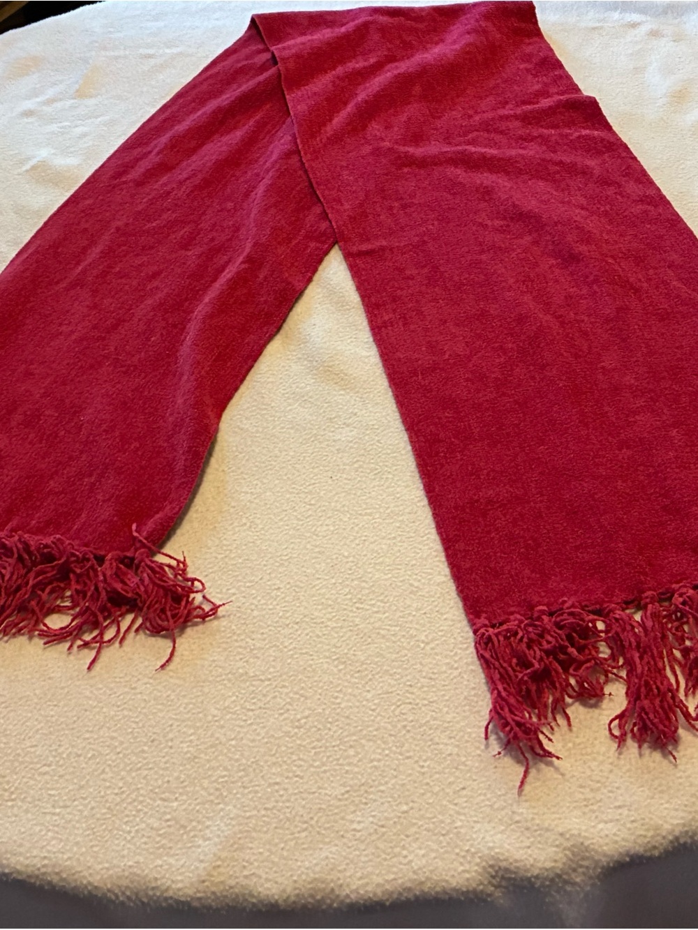 Merona Women's Deep Pink Fringe Knit Scarf